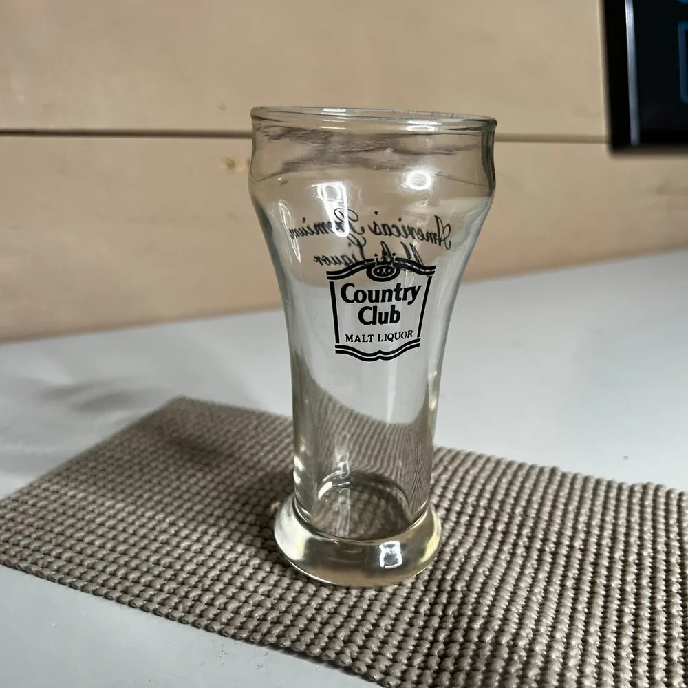 Vintage Country Club Malt Liquor Pilsner Glass Americas Premium Barware 5.5in